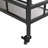 Metal Bar Cart with Mirrored Shelves