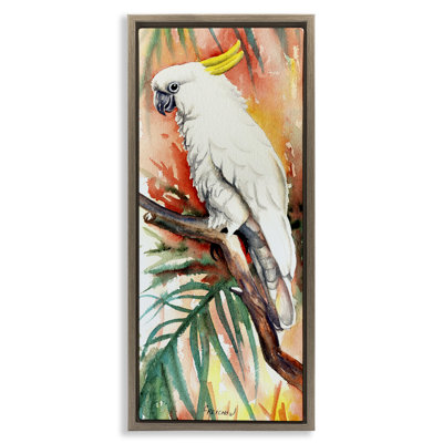 Sulfer Crested Cockatoo Canvas Wall Art by Christine Reichow