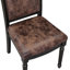 Cet ensemble de table de salle à manger 5 pièces se compose d'une table ronde et de 4 chaises en polyester texturé brun avec dossier haut, finition sablée.-612334886-612334887