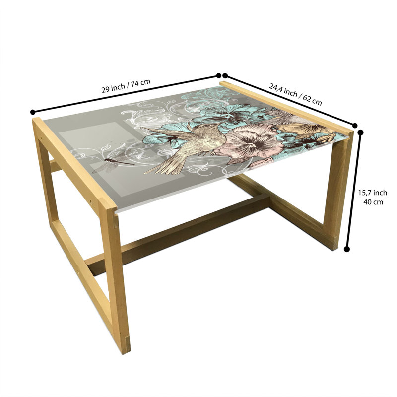 Jamia Trestle Coffee Table, 40cm H x 74cm W x 62cm D