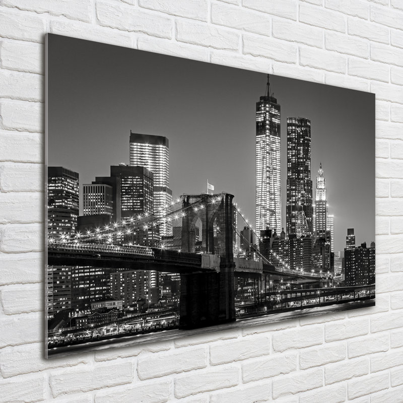 Manhattan By Night - Unframed Art Prints on Glass