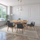Etheriu Indoor Oak and Wood Dining Table