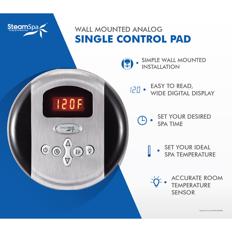 Steam Generator Control, Brushed Nickel
