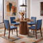 Chaise parsons rembourrée en lin Barriento-20575649
