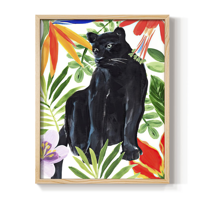 Panther's Paradise I Framed Print - Solid Wood