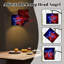 Lampe sur pied PeeNoke Arc Neon 4 juillet signe astrologique rouge bleu haute lampe sur pied moderne à DEL Abat-jour réglable en lin 3 températures de couleur