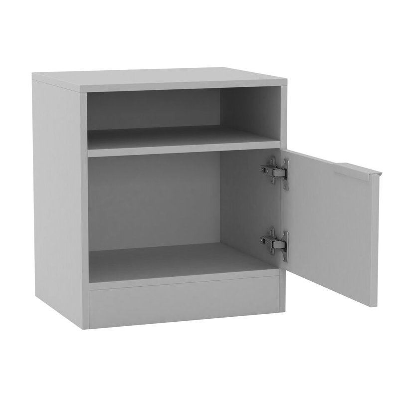 Swarn 114.3cm W Solid Wood Bedside Table, White