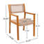 2 chaises de salle à manger tressées brunes - bois et corde