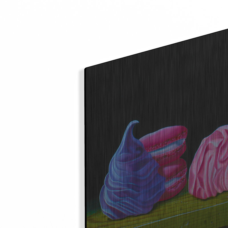 «Squirrel with Meringues» par Valery Vecu Quitard, art mural en métal, H 12 po x l 16 po