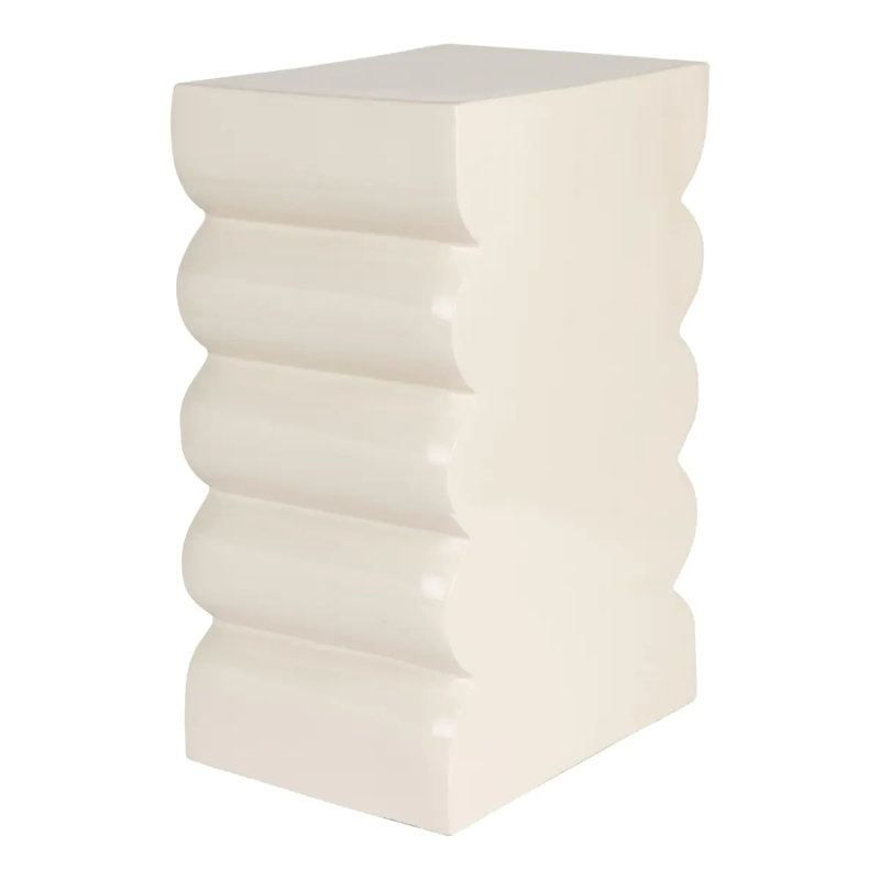 Tabouret d'appoint Curves, Beige