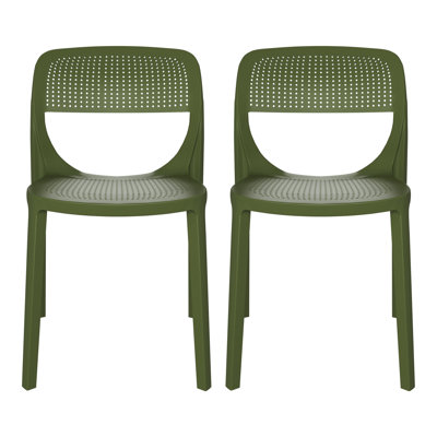 Chaise de salle à manger d'extérieur empilable