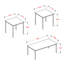 Ensemble de table Celie, 3 pièces