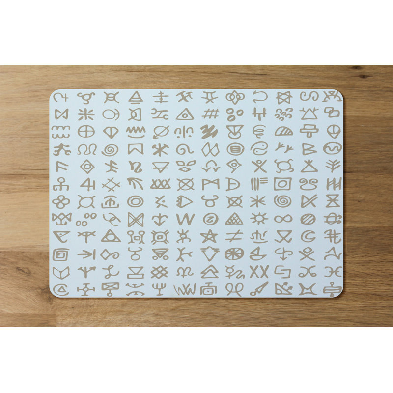 Ardavazt Polyester-Coated Hardboard Geometric Rectangle Placemat