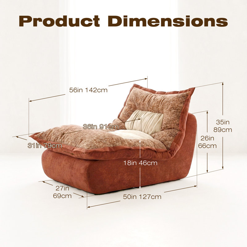 Fauteuil surdimensionné 56 po
