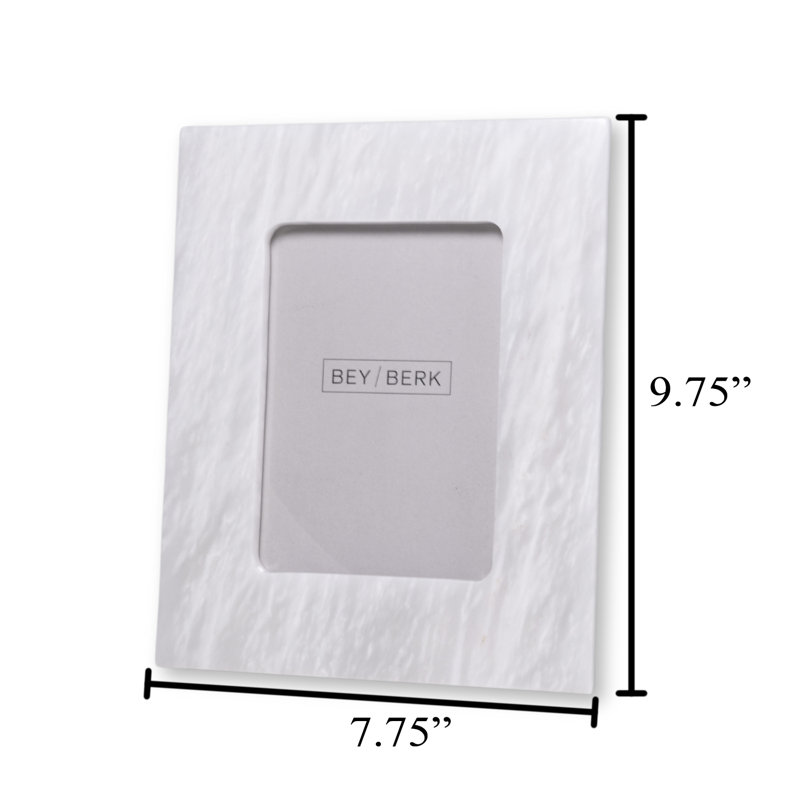 White Glass Single Picture Frame, 4"  W x  6" H