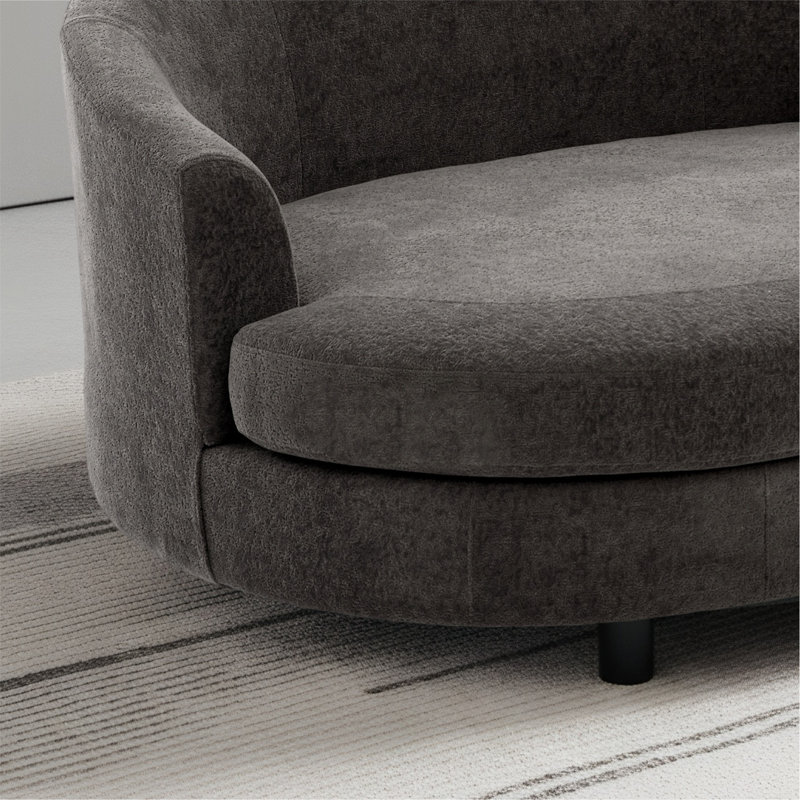 Fauteuil demi-tonneau de 70,1 po, Gris