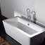 Robinet de baignoire en nickel brossé avec douche à main - Ajoute de la sophistication à la baignoire autoportante de 45,58 po Profondeur, largeur 6,36 po