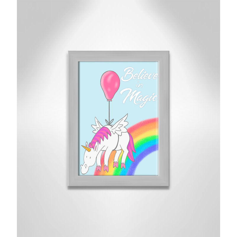 Believe in Magic 1, impression sur papier, H 14 po x l 10 po x P 0,6 po, Encadré plat argent