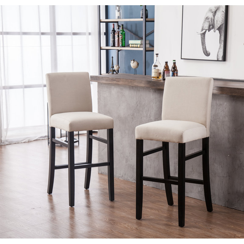 Tabouret de bar et de comptoir Kahree, Tabouret de bar (siège d’une hauteur de 30 po), Beige