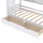 Structure de lit simple avec tiroirs de rangement et conception de fenêtre décorative, matériau en bois massif, cadre de lit plateforme avec tablettes de rangement, pour chambre d'enfant, filles, garçons et enfants-818091793-818091792