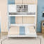Queen Wall Murphy Bed with Storage Shelves, Hydraulic Lift System