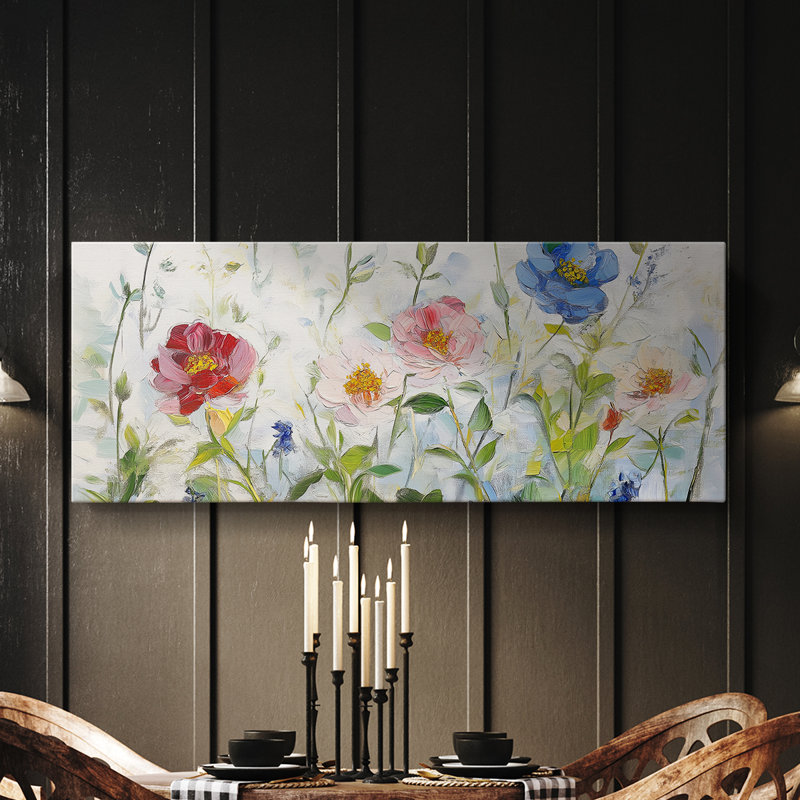 Botanical Series-CCCCLII - Toile tendue avec châssis - Prêt à accrocher, H 20 po x l 50 po
