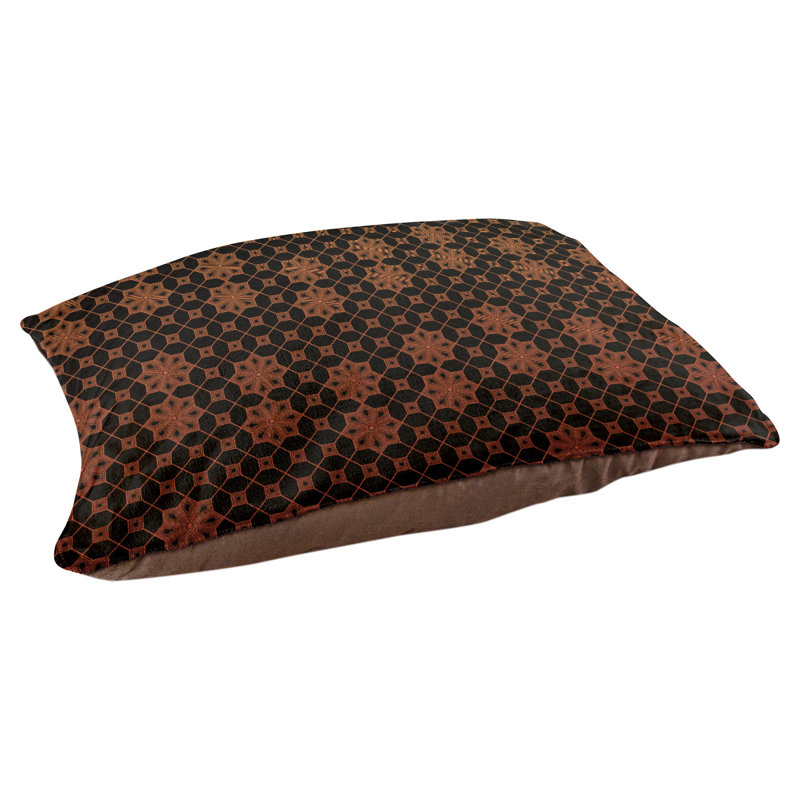 Coussin pour chien Byrge, Très grand (l 52 po x P 42 po x H 17 po), Orange / rouge
