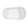 Kingston Brass Arcticstone 52-Inch Solid Surface Oval Single Slipper Freestanding Tub with Drain