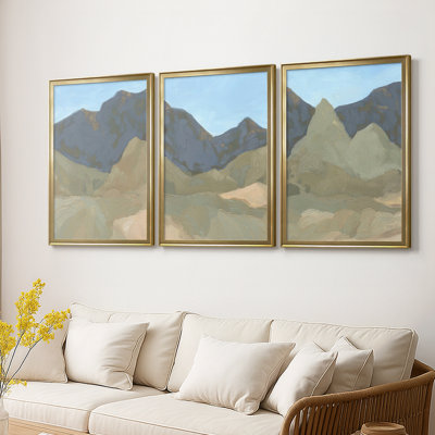 Saddle Mountain I - Toile tendue avec châssis sur mesure - 3 pièces