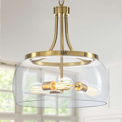 Luminaire suspendu moderne en verre transparent 