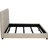 Oatmeal Upholstered Eastern Panel Bed