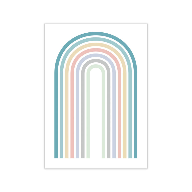 Colourful Rainbow Original - Print, 84cm H x 59cm W x 1cm D, No Frame