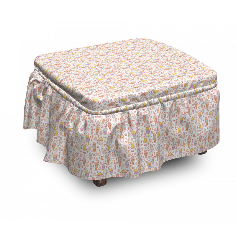 Box Cushion Ottoman Slipcover