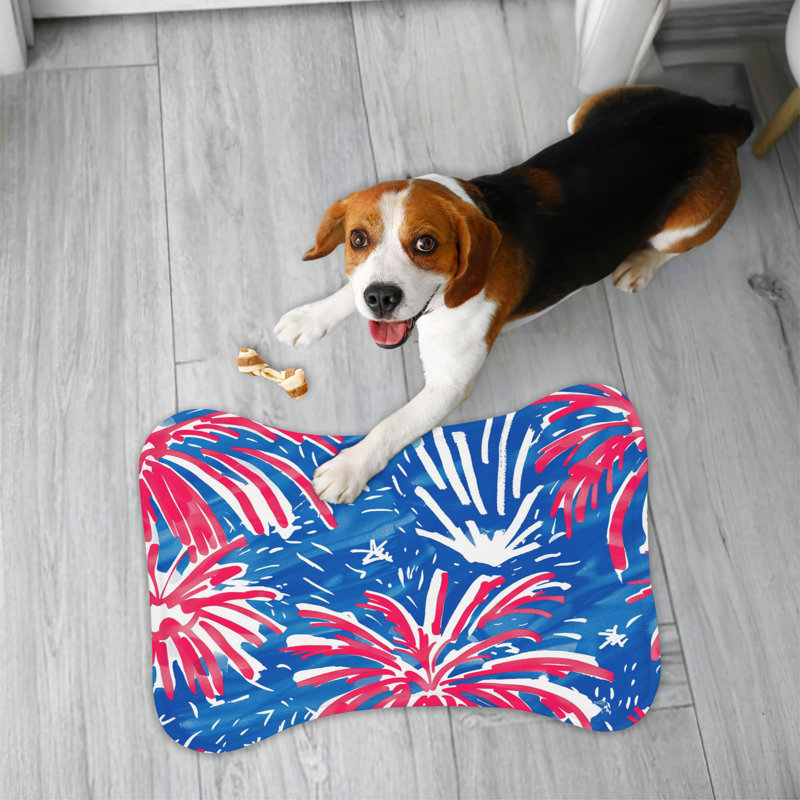 Stylish Burst Art - Tapis d'alimentation en os 1 pièce, 18"