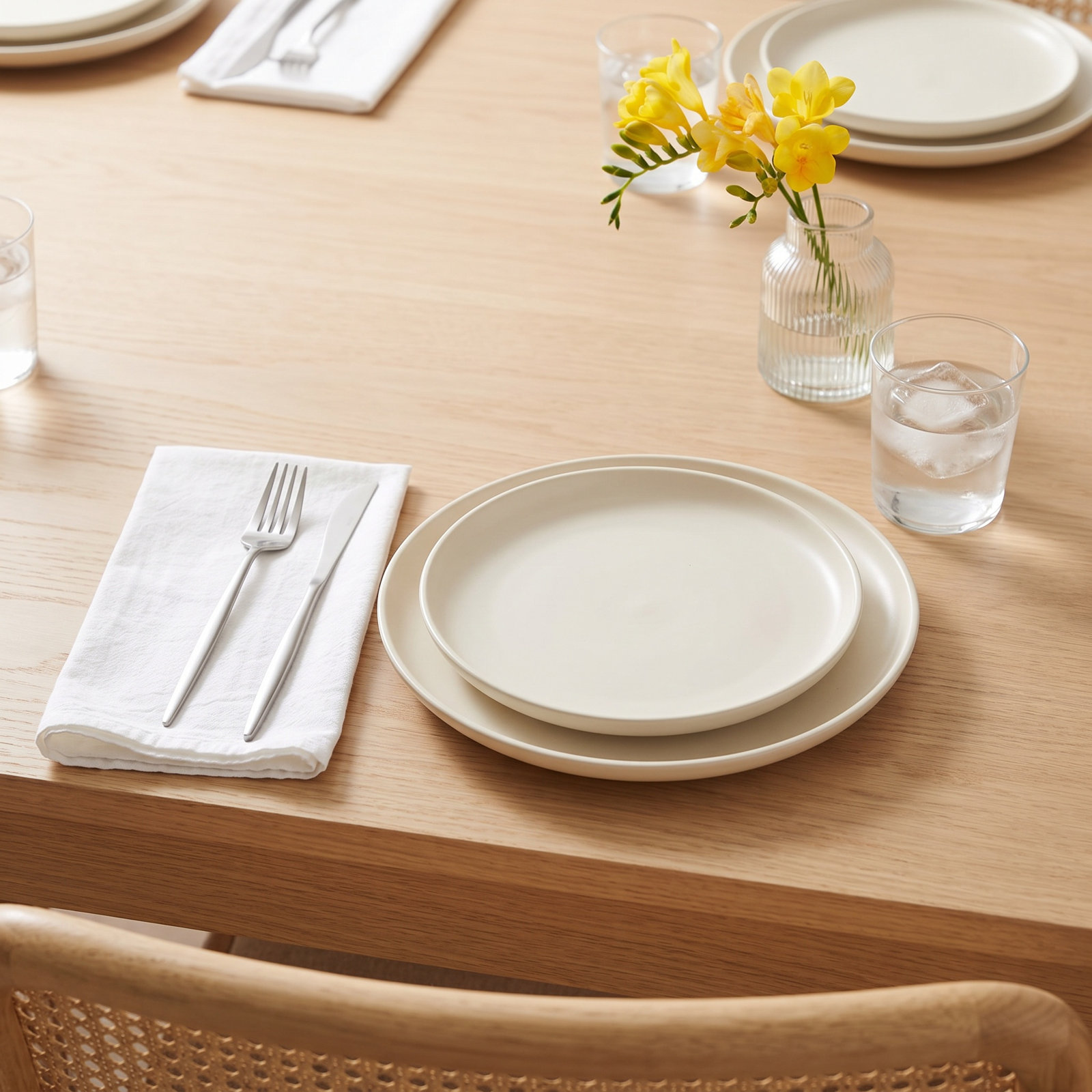 Simple Linen Napkin, White