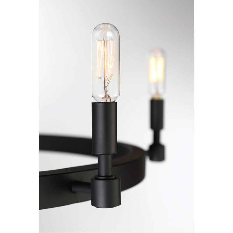 Calvin 8 - Light Dimmable Wagon Wheel Chandelier