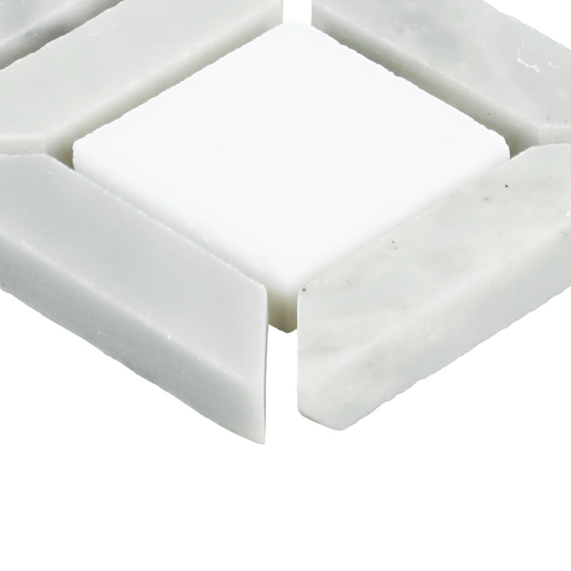 Gamma 2" Natural Stone Basketweave Wall and Floor Mosaic Tile (Set of 10), Mystic Blend
