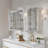 30'H Bathroom  Recessed Or Surface Wall Mount Medicine Cabinet With Adjustable Glass Shelves-1578006096-1578006099