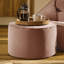 Milano 55Cm Wide Velvet Round Pouffe Ottoman-1491395513