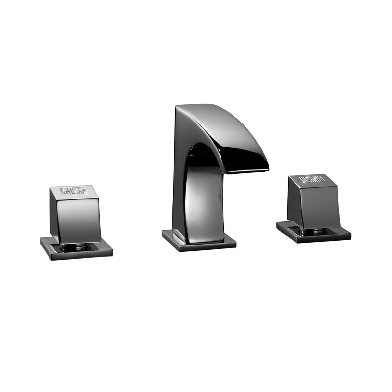Robinet de salle de bain espacé avec ensemble de drain Skip Diamond