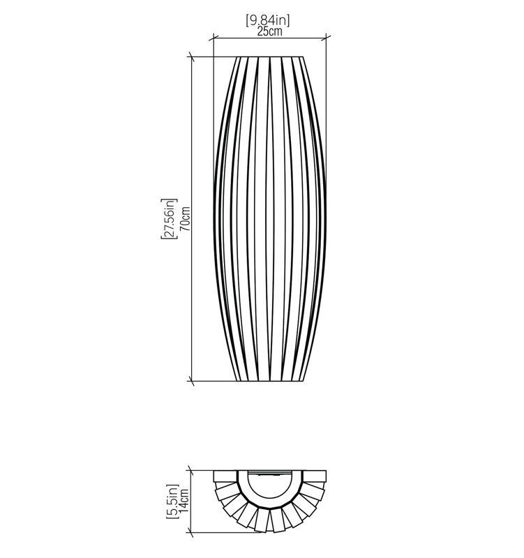 3 - Light Flush Mounted Sconce, Imbuia