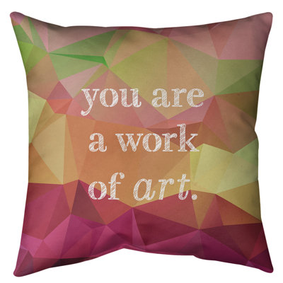 Gemstone Work of Art Floor Pillow