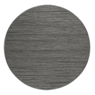 Machine Washable Solid Gray Area Rug