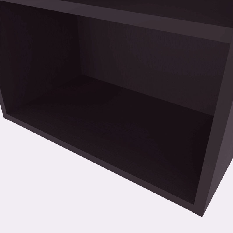 Armoire murale avec rangement ouvert, Noir