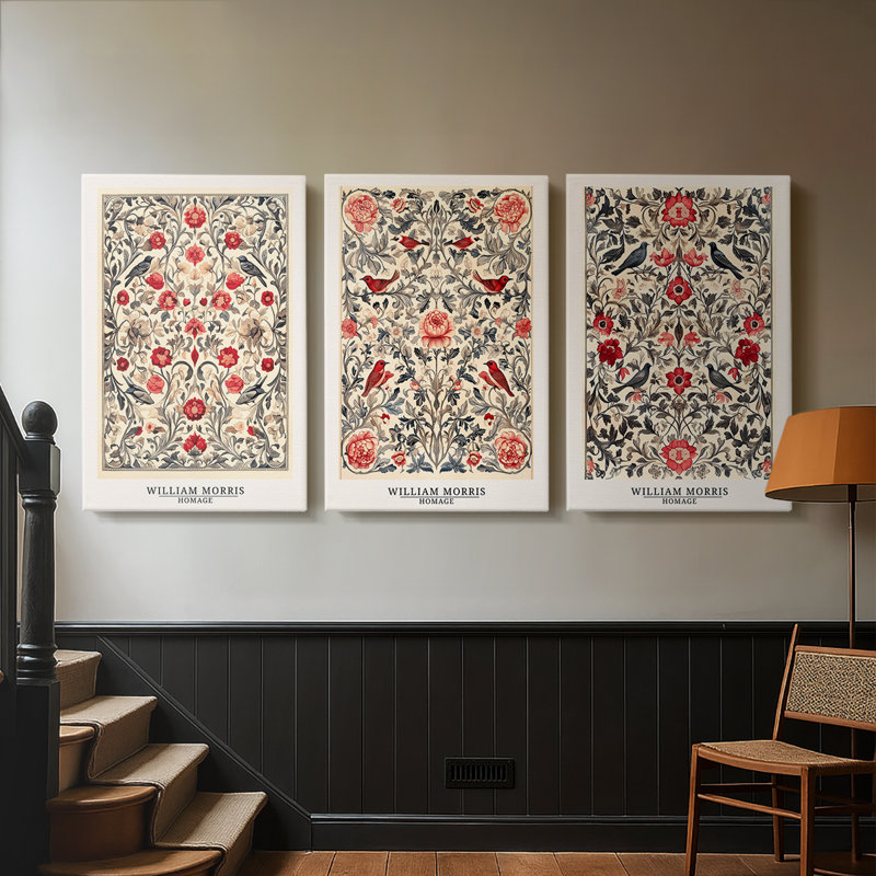 Série de pièces de peinture sur toile - 3 pièces, H 12 po x l 24 po
