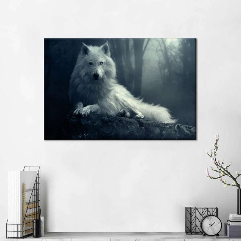 Simple Wolf Canvas Print, 26" H x 39" W x 1.25" D