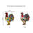 15.25"H Rusty the Rooster-Stained Glass Window Panel