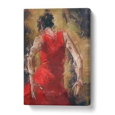 Spanish Flamenco Dancer in Abstract - Wrapped Canvas
