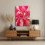 Aquarelle abstraite 20, art mural en métal rose