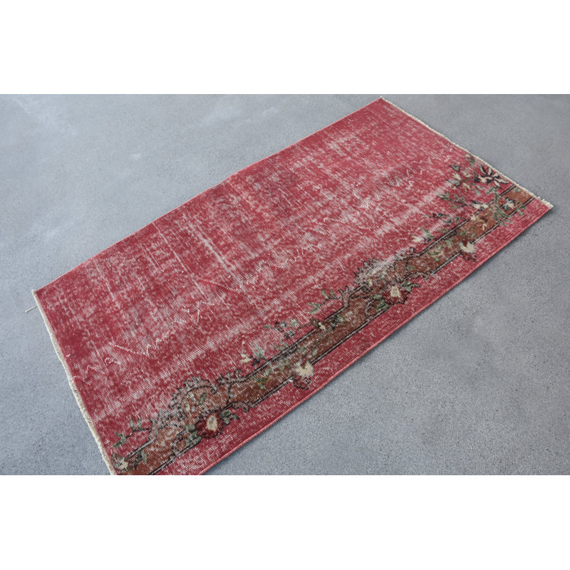 Tapis rouge Vintage Patchwork, 34,6 x 63,4 pouces